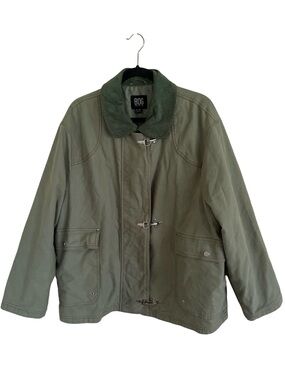 BDG Charles Canvas Duffle Chore Jacket in Green XL